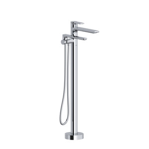 Fresk 2-Way Type T (Thermostatic) Coaxial Floor-Mount Tub Filler With Hand Shower - Chrome | Model Number: FR39C-EX - Product Knockout