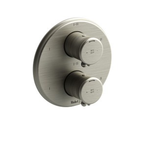 DISCONTINUED 4-way Type T/P (thermostatic/pressure balance) 3/4"coaxial complete valve - Brushed Nickel | Model Number: GN46BN