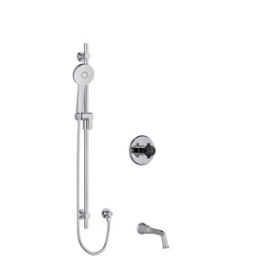 DISCONTINUED Shower Kit 1244 - Chrome/Black | Model Number: KIT1244MMRDXCBK-EX