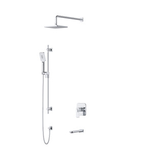 DISCONTINUED Equinox Type T/P (Thermostatic/Pressure Balance) 1/2 Inch Coaxial 3-Way System With Hand Shower Rail Shower Head And Spout - Chrome | Model Number: KIT1345EQC