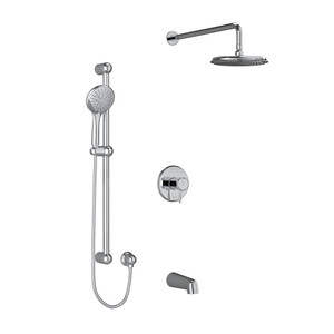 DISCONTINUED Georgian Type T/P (Thermostatic/Pressure Balance) 1/2 Inch Coaxial 3-Way System With Hand Shower Rail Shower Head And Spout - Chrome | Model Number: KIT1345GNC-6-SPEX