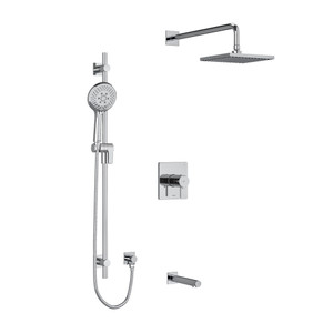 DISCONTINUED-Pallace Type T/P (Thermostatic/Pressure Balance) 1/2 Inch Coaxial 3-Way System With Hand Shower Rail Shower Head And Spout - Chrome | Model Number: KIT1345PATQC-EX - Product Knockout