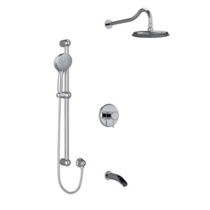 DISCONTINUED Retro Type T/P (Thermostatic/Pressure Balance) 1/2 Inch Coaxial 3-Way System With Hand Shower Rail Shower Head And Spout - Chrome | Model Number: KIT1345RTC
