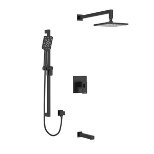 DISCONTINUED-Kubik Shower Kit 1345 - Black | Model Number: KIT1345USBK-6 - Product Knockout