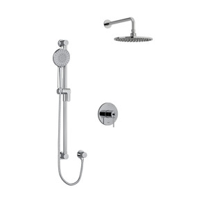 DISCONTINUED Premium Type T/P (Thermostatic/Pressure Balance) 1/2 Inch Coaxial System With Hand Shower Rail And Shower Head - Chrome | Model Number: KIT1623C-EX