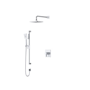 DISCONTINUED Premium Type T/P (Thermostatic/Pressure Balance) 1/2 Inch Coaxial Thermostatic System With Hand Shower Rail And Shower Head - Chrome | Model Number: KIT1723C