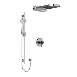 DISCONTINUED Shower Kit 2745 - Chrome/Black | Model Number: KIT2745MMRDLCBK