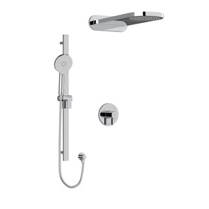 DISCONTINUED-Paradox Type T/P (Thermostatic/Pressure Balance) 1/2 Inch Coaxial 3-Way System With Hand Shower Rail And Rain And Cascade Shower Head - Chrome | Model Number: KIT2745PXTMC-SPEX - Product Knockout