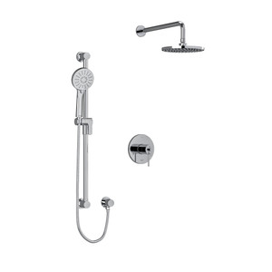 CS Type T/P (Thermostatic/Pressure Balance) 1/2 Inch Coaxial 2-Way System With Hand Shower And Shower Head - Chrome | Model Number: KIT323CSTMC-6-EX - Product Knockout