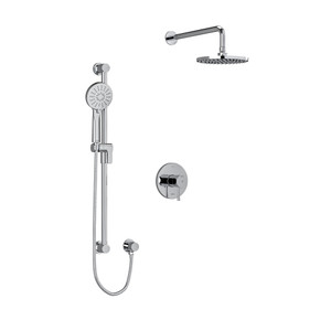 Edge Type T/P (Thermostatic/Pressure Balance) 1/2 Inch Coaxial 2-Way System With Hand Shower And Shower Head - Chrome | Model Number: KIT323EDTMC-6-SPEX - Product Knockout