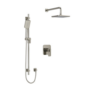 DISCONTINUED-Equinox Type T/P (Thermostatic/Pressure Balance) 1/2 Inch Coaxial 2-Way System With Hand Shower And Shower Head - Brushed Nickel | Model Number: KIT323EQBN-EX - Product Knockout