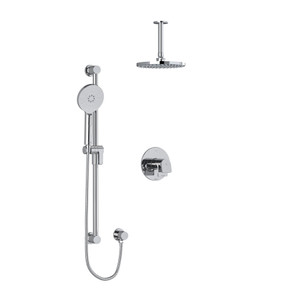 DISCONTINUÉ Système coaxial à 2 voies de 1/2 po type T/P (thermostatique/pression équilibrée) Ode avec douchette et tête de douche - Chrome | Numéro de modèle: KIT323ODC-6
