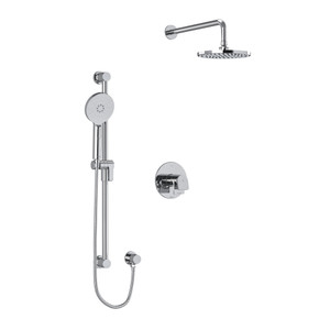 DISCONTINUÉ Système coaxial à 2 voies de 1/2 po type T/P (thermostatique/pression équilibrée) Ode avec douchette et tête de douche - Chrome | Numéro de modèle: KIT323ODC-EX