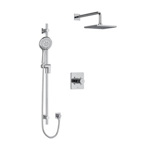 DISCONTINUED-Pallace Type T/P (Thermostatic/Pressure Balance) 1/2 Inch Coaxial 2-Way System With Hand Shower And Shower Head - Chrome with Cross Handles | Model Number: KIT323PATQ+C-SPEX - Product Knockout