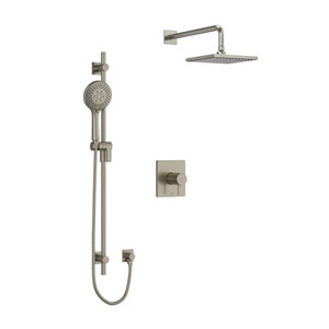 DISCONTINUED Pallace Type T/P (Thermostatic/Pressure Balance) 1/2 Inch Coaxial 2-Way System With Hand Shower And Shower Head - Brushed Nickel | Model Number: KIT323PATQBN-EX