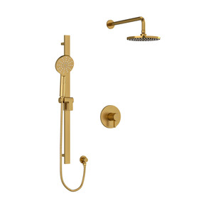Paradox Type T/P (Thermostatic/Pressure Balance) 1/2 Inch Coaxial 2-Way System With Hand Shower And Shower Head - Brushed Gold | Model Number: KIT323PXTMBG-SPEX - Product Knockout