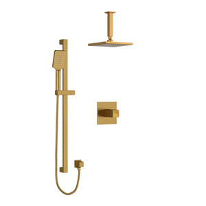 DISCONTINUED Reflet Type T/P (Thermostatic/Pressure Balance) 1/2 Inch Coaxial 2-Way System With Hand Shower And Shower Head - Brushed Gold | Model Number: KIT323RFBG-6