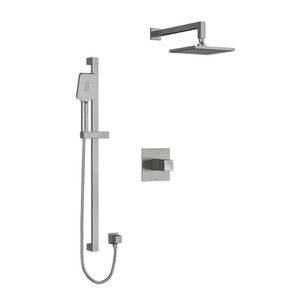 Reflet Type T/P (Thermostatic/Pressure Balance) 1/2 Inch Coaxial 2-Way System With Hand Shower And Shower Head - Brushed Chrome | Model Number: KIT323RFBC-EX - Product Knockout