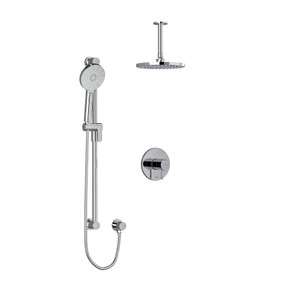 DISCONTINUED Riu Type T/P (Thermostatic/Pressure Balance) 1/2 Inch Coaxial 2-Way System With Hand Shower And Shower Head - Chrome | Model Number: KIT323RUTMC-6