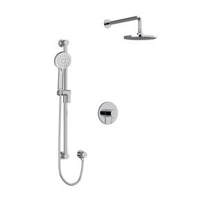 Sylla Type T/P (Thermostatic/Pressure Balance) 1/2 Inch Coaxial 2-Way System With Hand Shower And Shower Head - Chrome | Model Number: KIT323SYTMC - Product Knockout