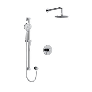 Sylla Type T/P (Thermostatic/Pressure Balance) 1/2 Inch Coaxial 2-Way System With Hand Shower And Shower Head - Chrome | Model Number: KIT323SYTMC-SPEX - Product Knockout