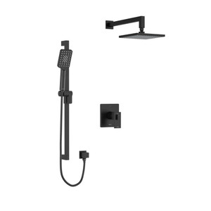 DISCONTINUED-Kubik Shower Kit 323 - Black | Model Number: KIT323USBK-SPEX - Product Knockout