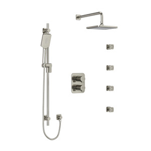 DISCONTINUED-Fresk Shower Kit 446 - Brushed Nickel | Model Number: KIT446FRBN - Product Knockout