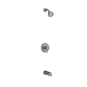 DISCONTINUED Georgian Type T/P (Thermostatic/Pressure Balance) 1/2 Inch Coaxial 2-Way No Share With Shower Head And Tub Spout - Brushed Nickel | Model Number: KIT4744GNBN