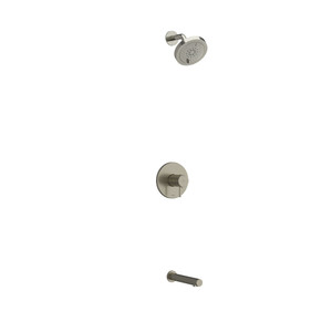 DISCONTINUED Pallace Type T/P (Thermostatic/Pressure Balance) 1/2 Inch Coaxial 2-Way No Share With Shower Head And Tub Spout - Brushed Nickel | Model Number: KIT4744PATMBN-SPEX