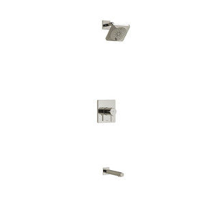 DISCONTINUÉ -Système coaxial à 2 voies non partagées avec tête de douche et bec de bain 1/2" type T/P (thermostatique/pression équilibrée) Pallace - Nickel poli  | Numéro de modèle: KIT4744PATQPN-SPEX - Produit épuisé