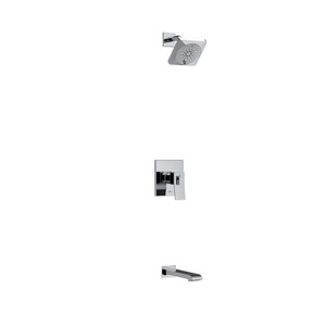 Zendo Type T/P (Thermostatic/Pressure Balance) 1/2 Inch Coaxial 2-Way No Share With Shower Head And Tub Spout - Chrome | Model Number: KIT4744ZOTQC - Product Knockout