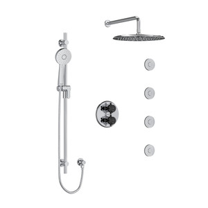 DISCONTINUED Momenti Shower Kit 483 - Chrome/Black | Model Number: KIT483MMRD+CBK-6