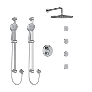 DISCONTINUÉ -Ensemble de douche 783 Georgian - Chrome avec poignées en croix | Numéro de modèle: KIT783GN+C-6 - Produit épuisé