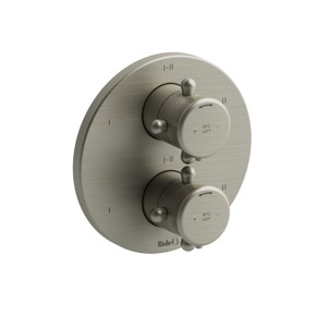 DISCONTINUED 4-way Type T/P (thermostatic/pressure balance) 3/4"coaxial complete valve - Brushed Nickel | Model Number: MA46+BN