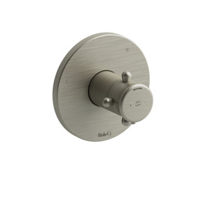 Manhattan 3-Way No Share Type T/P (Thermostatic/Pressure Balance) Coaxial Complete Valve Expansion PEX - Brushed Nickel with Cross Handles | Model Number: MA47+BN-EX - Product Knockout