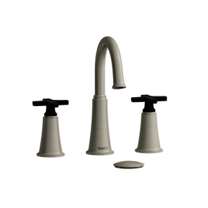 DISCONTINUED Momenti™ Widespread Lavatory Faucet With C-Spout - Brushed Nickel/Black | Model Number: MMRD08XBNBK-05