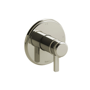Momenti 2-Way Type T/P (Thermostatic/Pressure Balance) Coaxial Complete Valve - Polished Nickel with J-Shaped Handles | Model Number: MMRD23JPN-EX - Product Knockout