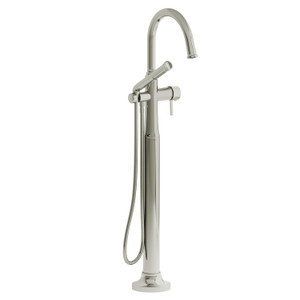 DISCONTINUED 2-way Type T (thermostatic) coaxial floor-mount tub filler With Handshower - Polished Nickel | Model Number: MMRD39LPN