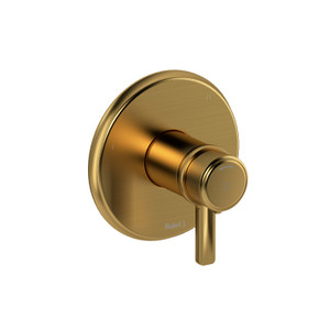 Momenti 3-Way Type T/P (Thermostatic/Pressure Balance) Coaxial Complete Valve - Brushed Gold with J-Shaped Handles | Model Number: MMRD45JBG - Product Knockout