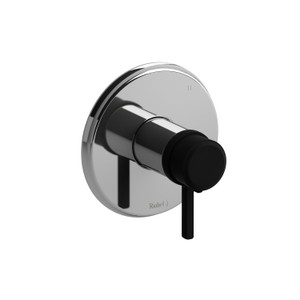 DISCONTINUED 3-way no share Type T/P (thermostatic/pressure balance) coaxial complete valve - Chrome/Black | Model Number: MMRD47LCBK