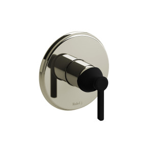 DISCONTINUED Type P (pressure balance) complete valve - Polished Nickel/Black | Model Number: MMRD51LPNBK