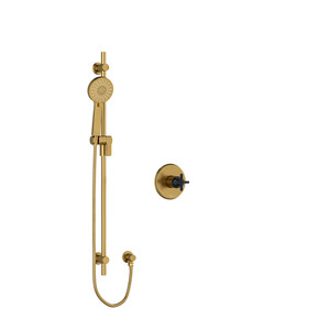 DISCONTINUED Type P (pressure balance) shower - Brushed Gold/Black | Model Number: MMRD54+BGBK