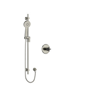 DISCONTINUED Type P (pressure balance) shower - Polished Nickel/Black | Model Number: MMRD54+PNBK-SPEX