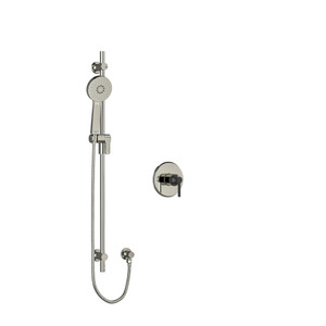 DISCONTINUED Type P (pressure balance) shower - Polished Nickel/Black | Model Number: MMRD54LPNBK