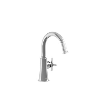 Momenti Single Hole Bathroom Faucet Without Drain - Chrome with Cross Handles | Model Number: MMRDS00+C-10 - Product Knockout
