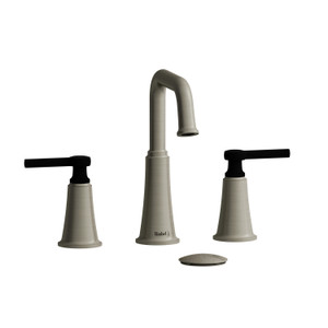 DISCONTINUED Momenti™ Widespread Lavatory Faucet With U-Spout - Brushed Nickel/Black | Model Number: MMSQ08LBNBK-05