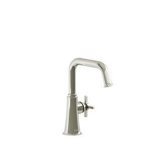 Momenti Single Hole Lavatory Faucet  - Polished Nickel with Cross Handles | Model Number: MMSQS00+PN - Product Knockout