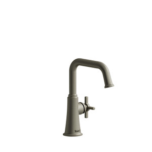 DISCONTINUED-Momenti Single Hole Lavatory Faucet Without Drain 1.0 GPM - Brushed Nickel with Cross Handles | Model Number: MMSQS00+BN-10 - Product Knockout