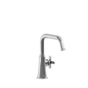 Momenti Single Hole Bathroom Faucet - Chrome with X-Shaped Handles | Model Number: MMSQS00XC - Product Knockout