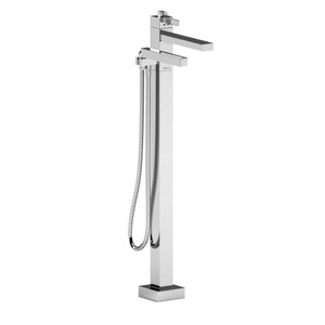 DISCONTINUED-Mizo 2-Way Type T (Thermostatic) Coaxial Floor-Mount Tub Filler With Handshower - Chrome | Model Number: MZ39C-SPEX - Product Knockout